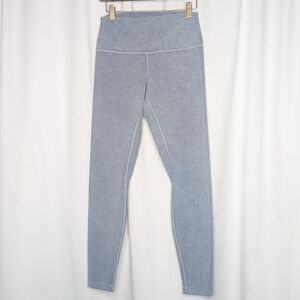 Lululemon Wunder Under High-Rise Pants Blue Acid Wash Blue Moon